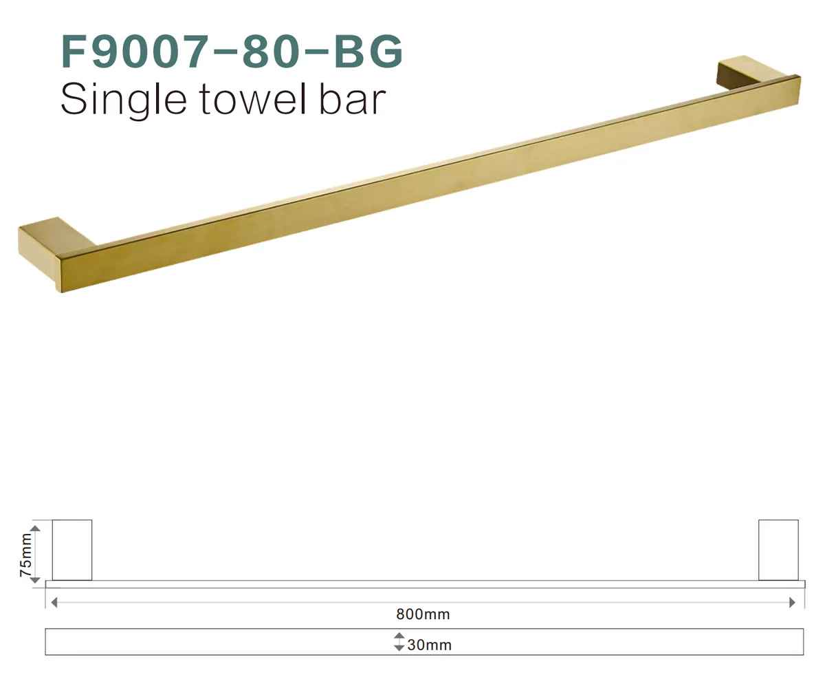 F9007-80cm Single Towel Rail