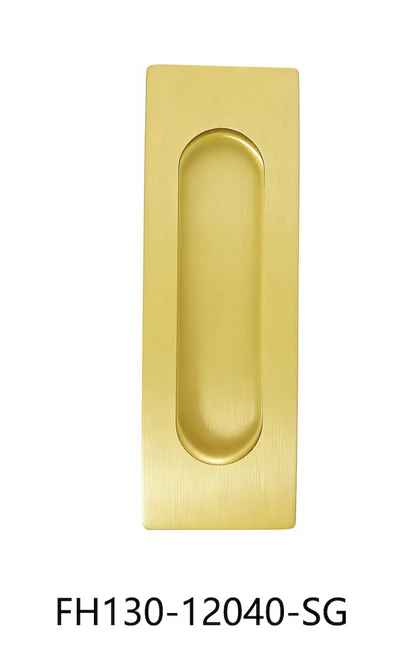 Rectangular Pull Handle (FH130-12040) Gold