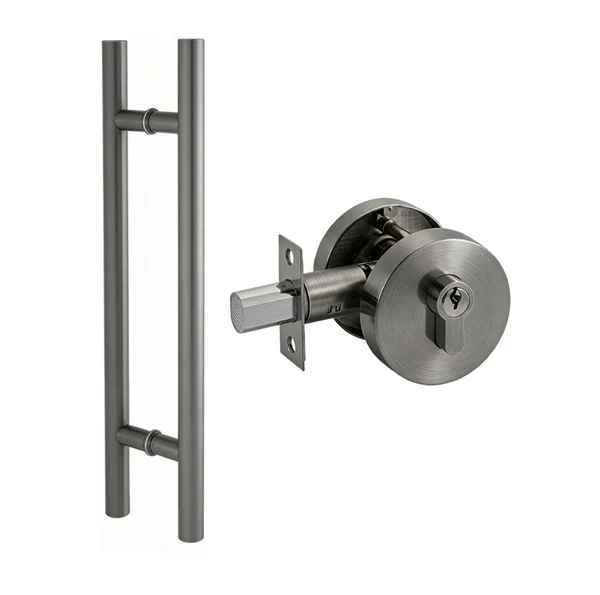 Round Lock with Key (BDL1051) + Round Door Pull Handle (DP1020)