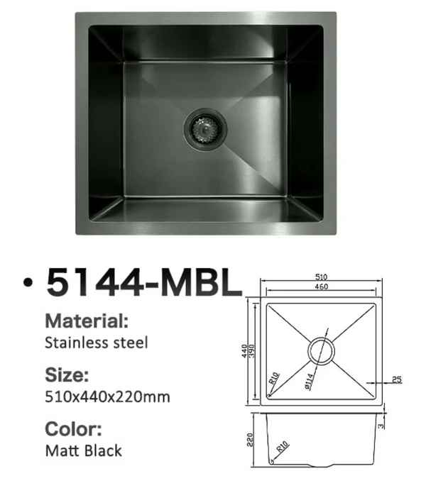 5144-MBL Stainless Steel Sink