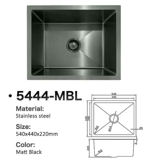 5444-MBL Stainless Steel Sink