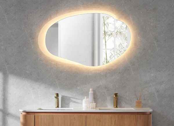 Frameless Organic LED Backlit Mirror – Landscape