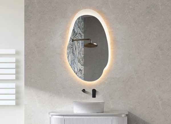 Frameless Organic LED Backlit Mirror – Portrait
