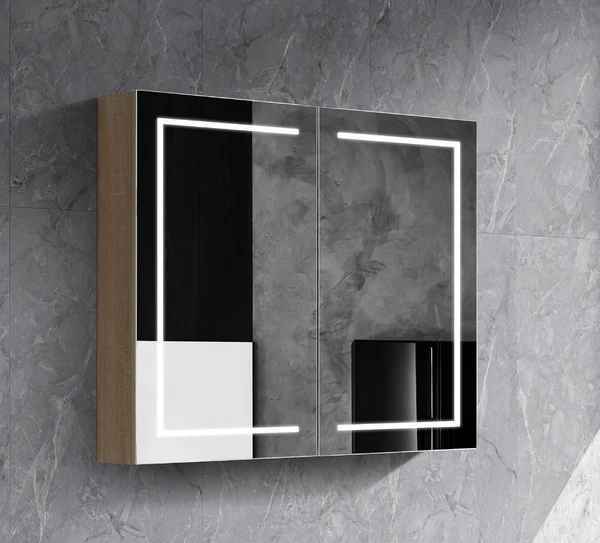 Double Door Rectangular LED Mirror Shaving Cabinet