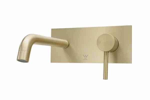 Wall Plate Basin Mixer Set 86H81 Gold